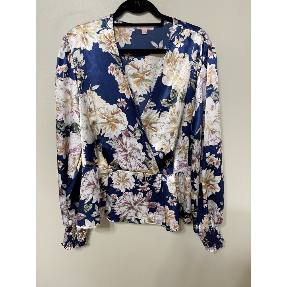 Forever 21 Floral Peplum Blouse